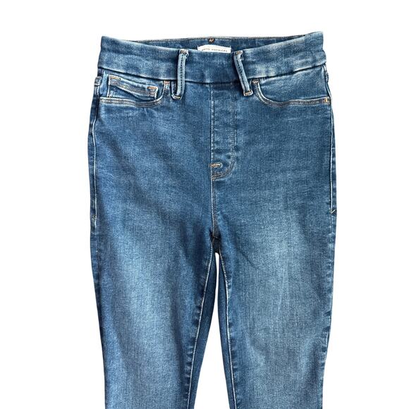 Good American Power Stretch‎ Pull-On Skinny Jeans Mid-Indigo Size Small - Picture 9 of 10